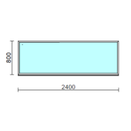 Fix ablak.  240x 80 cm (Rendelhető méretek: szélesség 235-240 cm, magasság 75-84 cm.) Deluxe A85 profilból