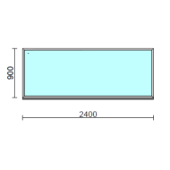 Fix ablak.  240x 90 cm (Rendelhető méretek: szélesség 235-240 cm, magasság 85-94 cm.)   Optima 76 profilból