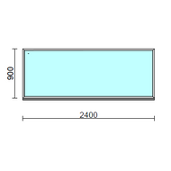 Fix ablak.  240x 90 cm (Rendelhető méretek: szélesség 235-240 cm, magasság 85-94 cm.) Deluxe A85 profilból