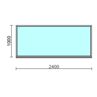 Fix ablak.  240x100 cm (Rendelhető méretek: szélesség 235-240 cm, magasság 95-104 cm.)   Green 76 profilból