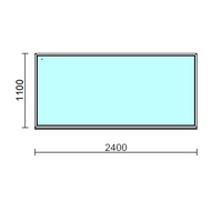 Fix ablak.  240x110 cm (Rendelhető méretek: szélesség 235-240 cm, magasság 105-114 cm.)  New Balance 85 profilból