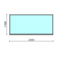Fix ablak.  240x110 cm (Rendelhető méretek: szélesség 235-240 cm, magasság 105-114 cm.)   Green 76 profilból