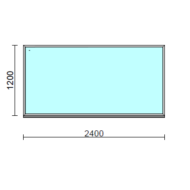 Fix ablak.  240x120 cm (Rendelhető méretek: szélesség 235-240 cm, magasság 115-124 cm.) Deluxe A85 profilból
