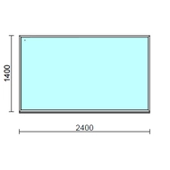Fix ablak.  240x140 cm (Rendelhető méretek: szélesség 235-240 cm, magasság 135-144 cm.)   Green 76 profilból