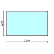 Fix ablak.  240x140 cm (Rendelhető méretek: szélesség 235-240 cm, magasság 135-144 cm.) Deluxe A85 profilból