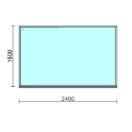 Fix ablak.  240x150 cm (Rendelhető méretek: szélesség 235-240 cm, magasság 145-154 cm.) Deluxe A85 profilból
