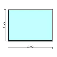 Fix ablak.  240x170 cm (Rendelhető méretek: szélesség 235-240 cm, magasság 165-170 cm.)  New Balance 85 profilból
