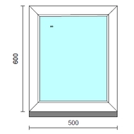 Fix ablak.   50x 60 cm (Rendelhető méretek: szélesség 50-54 cm, magasság 55-64 cm.)  New Balance 85 profilból