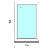 Fix ablak.   50x 80 cm (Rendelhető méretek: szélesség 50-54 cm, magasság 75-84 cm.)  New Balance 85 profilból