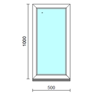 Fix ablak.   50x100 cm (Rendelhető méretek: szélesség 50-54 cm, magasság 95-104 cm.)  New Balance 85 profilból