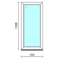 Fix ablak.   50x110 cm (Rendelhető méretek: szélesség 50-54 cm, magasság 105-114 cm.) Deluxe A85 profilból