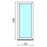 Fix ablak.   50x120 cm (Rendelhető méretek: szélesség 50-54 cm, magasság 115-124 cm.) Deluxe A85 profilból