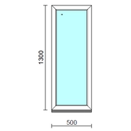 Fix ablak.   50x130 cm (Rendelhető méretek: szélesség 50-54 cm, magasság 125-134 cm.) Deluxe A85 profilból