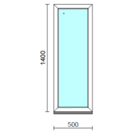 Fix ablak.   50x140 cm (Rendelhető méretek: szélesség 50-54 cm, magasság 135-144 cm.) Deluxe A85 profilból
