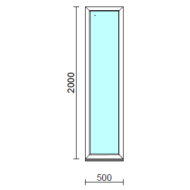 Fix ablak.   50x200 cm (Rendelhető méretek: szélesség 50-54 cm, magasság 195-204 cm.)  New Balance 85 profilból