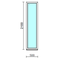 Fix ablak.   50x210 cm (Rendelhető méretek: szélesség 50-54 cm, magasság 205-214 cm.) Deluxe A85 profilból