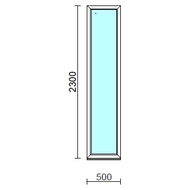Fix ablak.   50x230 cm (Rendelhető méretek: szélesség 50-54 cm, magasság 225-234 cm.)  New Balance 85 profilból