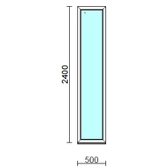 Fix ablak.   50x240 cm (Rendelhető méretek: szélesség 50-54 cm, magasság 235-240 cm.) Deluxe A85 profilból