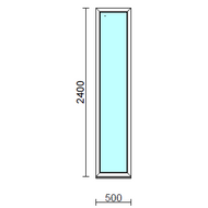 Fix ablak.   50x240 cm (Rendelhető méretek: szélesség 50-54 cm, magasság 235-240 cm.) Deluxe A85 profilból