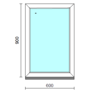 Fix ablak.   60x 90 cm (Rendelhető méretek: szélesség 55-64 cm, magasság 85-94 cm.)   Optima 76 profilból