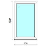 Fix ablak.   60x100 cm (Rendelhető méretek: szélesség 55-64 cm, magasság 95-104 cm.) Deluxe A85 profilból