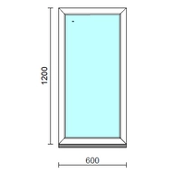 Fix ablak.   60x120 cm (Rendelhető méretek: szélesség 55-64 cm, magasság 115-124 cm.) Deluxe A85 profilból