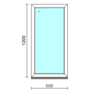 Fix ablak.   60x120 cm (Rendelhető méretek: szélesség 55-64 cm, magasság 115-124 cm.) Deluxe A85 profilból