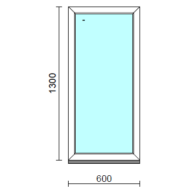 Fix ablak.   60x130 cm (Rendelhető méretek: szélesség 55-64 cm, magasság 125-134 cm.)  New Balance 85 profilból
