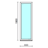 Fix ablak.   60x190 cm (Rendelhető méretek: szélesség 55-64 cm, magasság 185-194 cm.)   Green 76 profilból