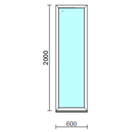 Fix ablak.   60x200 cm (Rendelhető méretek: szélesség 55-64 cm, magasság 195-204 cm.) Deluxe A85 profilból