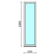 Fix ablak.   60x220 cm (Rendelhető méretek: szélesség 55-64 cm, magasság 215-224 cm.)   Green 76 profilból
