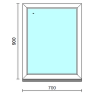 Fix ablak.   70x 90 cm (Rendelhető méretek: szélesség 65-74 cm, magasság 85-94 cm.)   Green 76 profilból