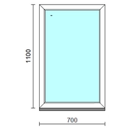 Fix ablak.   70x110 cm (Rendelhető méretek: szélesség 65-74 cm, magasság 105-114 cm.)   Green 76 profilból