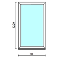 Fix ablak.   70x120 cm (Rendelhető méretek: szélesség 65-74 cm, magasság 115-124 cm.) Deluxe A85 profilból