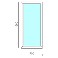 Fix ablak.   70x150 cm (Rendelhető méretek: szélesség 65-74 cm, magasság 145-154 cm.)   Green 76 profilból