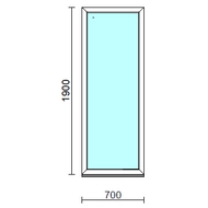 Fix ablak.   70x190 cm (Rendelhető méretek: szélesség 65-74 cm, magasság 185-194 cm.) Deluxe A85 profilból