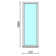 Fix ablak.   70x200 cm (Rendelhető méretek: szélesség 65-74 cm, magasság 195-204 cm.)  New Balance 85 profilból