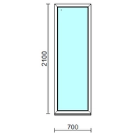 Fix ablak.   70x210 cm (Rendelhető méretek: szélesség 65-74 cm, magasság 205-214 cm.)   Green 76 profilból