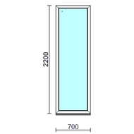 Fix ablak.   70x220 cm (Rendelhető méretek: szélesség 65-74 cm, magasság 215-224 cm.)   Green 76 profilból