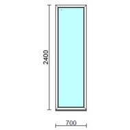 Fix ablak.   70x240 cm (Rendelhető méretek: szélesség 65-74 cm, magasság 235-240 cm.)   Green 76 profilból