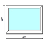 Fix ablak.   80x 60 cm (Rendelhető méretek: szélesség 75-84 cm, magasság 55-64 cm.)  New Balance 85 profilból