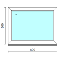 Fix ablak.   80x 60 cm (Rendelhető méretek: szélesség 75-84 cm, magasság 55-64 cm.)  New Balance 85 profilból