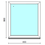 Fix ablak.   80x 90 cm (Rendelhető méretek: szélesség 75-84 cm, magasság 85-94 cm.) Deluxe A85 profilból