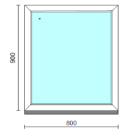 Fix ablak.   80x 90 cm (Rendelhető méretek: szélesség 75-84 cm, magasság 85-94 cm.) Deluxe A85 profilból