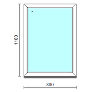 Fix ablak.   80x110 cm (Rendelhető méretek: szélesség 75-84 cm, magasság 105-114 cm.)  New Balance 85 profilból