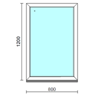 Fix ablak.   80x120 cm (Rendelhető méretek: szélesség 75-84 cm, magasság 115-124 cm.) Deluxe A85 profilból