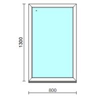 Fix ablak.   80x130 cm (Rendelhető méretek: szélesség 75-84 cm, magasság 125-134 cm.)   Green 76 profilból