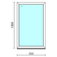 Fix ablak.   80x130 cm (Rendelhető méretek: szélesség 75-84 cm, magasság 125-134 cm.)   Green 76 profilból
