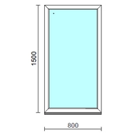 Fix ablak.   80x150 cm (Rendelhető méretek: szélesség 75-84 cm, magasság 145-154 cm.)  New Balance 85 profilból