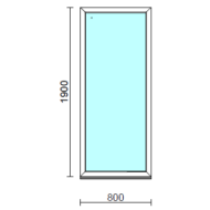 Fix ablak.   80x190 cm (Rendelhető méretek: szélesség 75-84 cm, magasság 185-194 cm.)   Optima 76 profilból